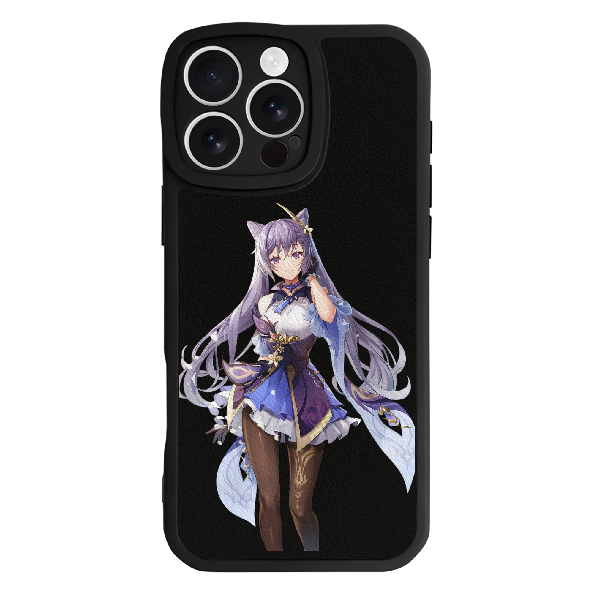 げんし神 刻晴 こくせい genshin Kokusei 【iPhone 16シリーズ対応】シリコンスマホケース（レザー調） 材質：シリコン